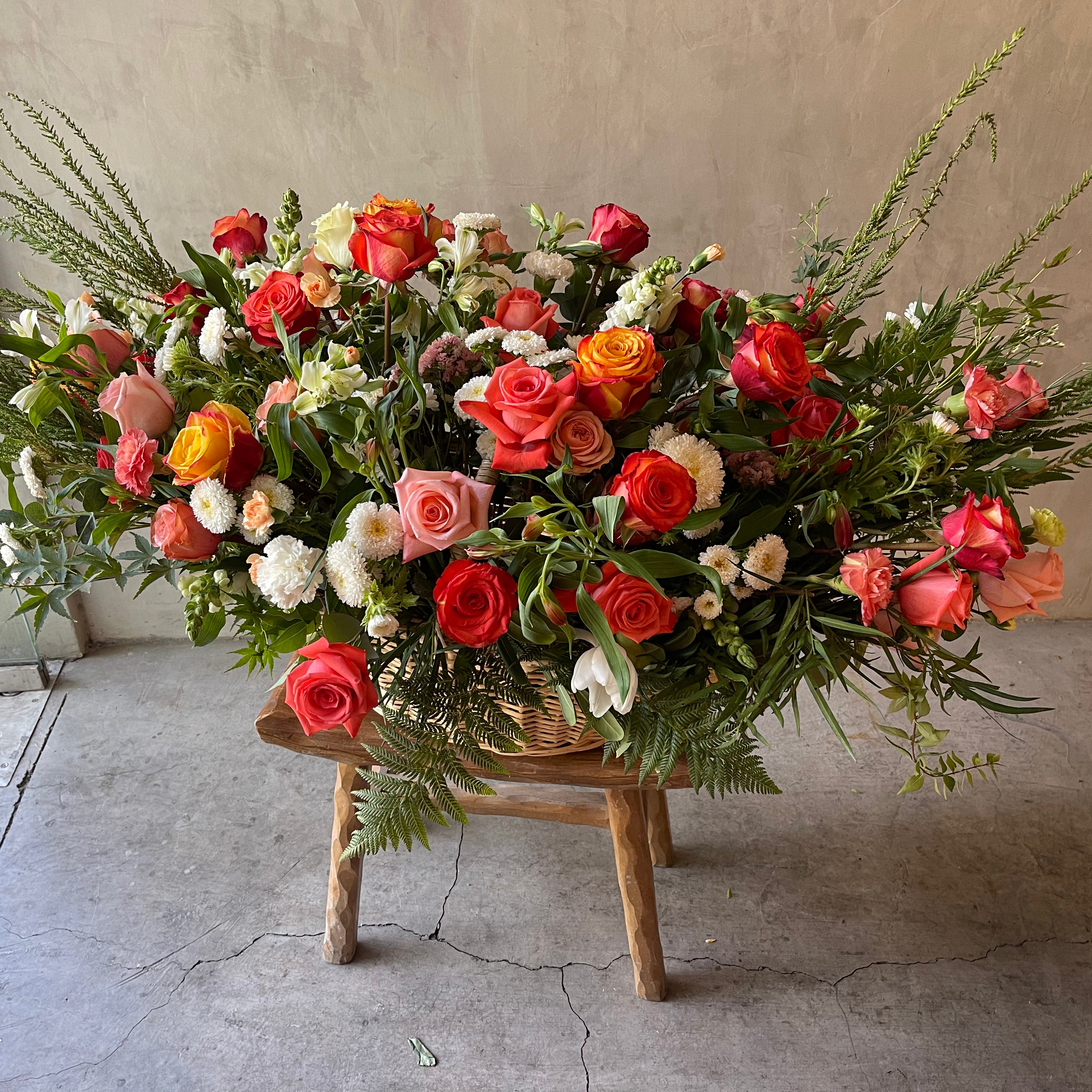 Arreglos en canastos