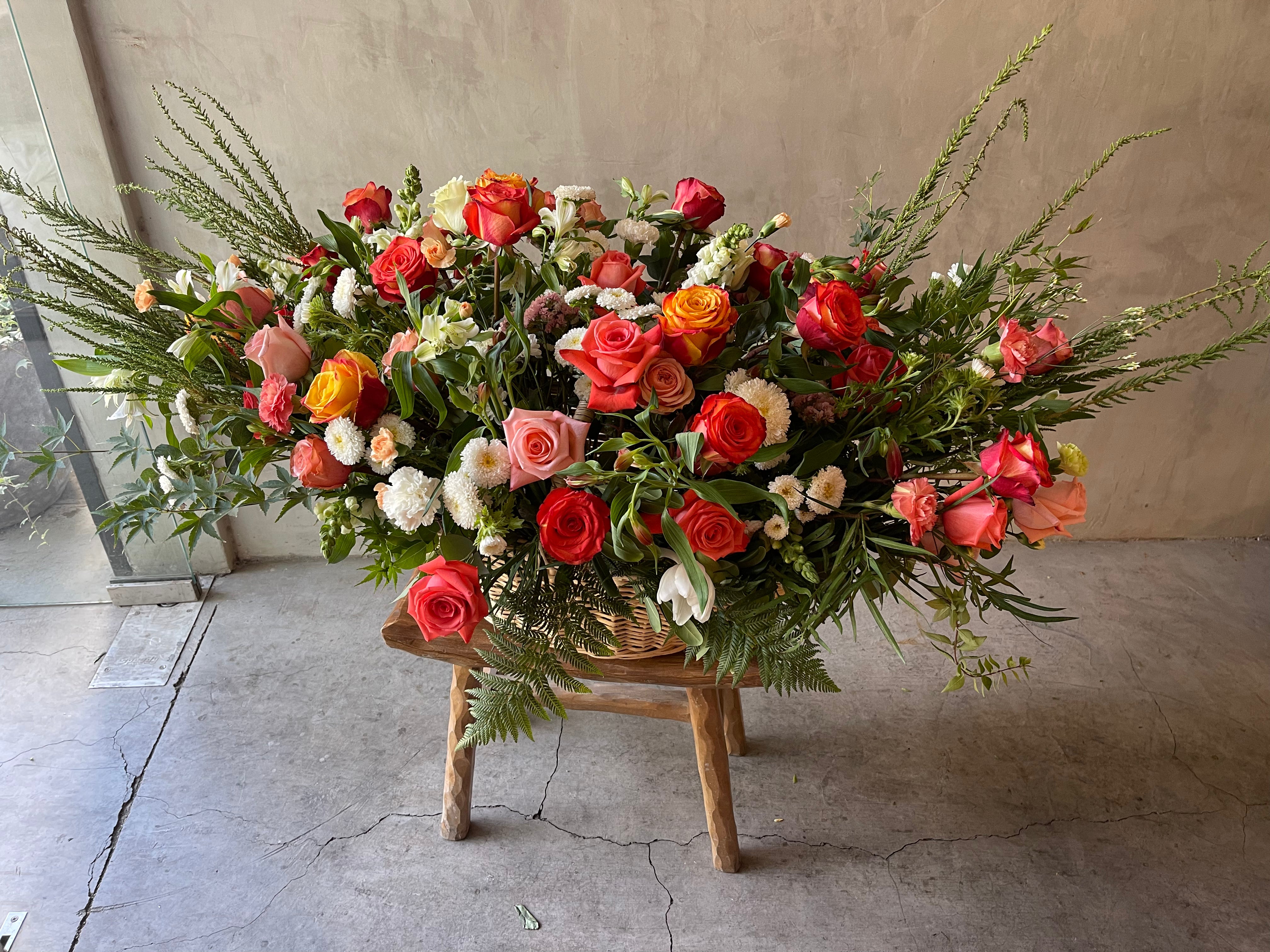 Arreglos en canastos